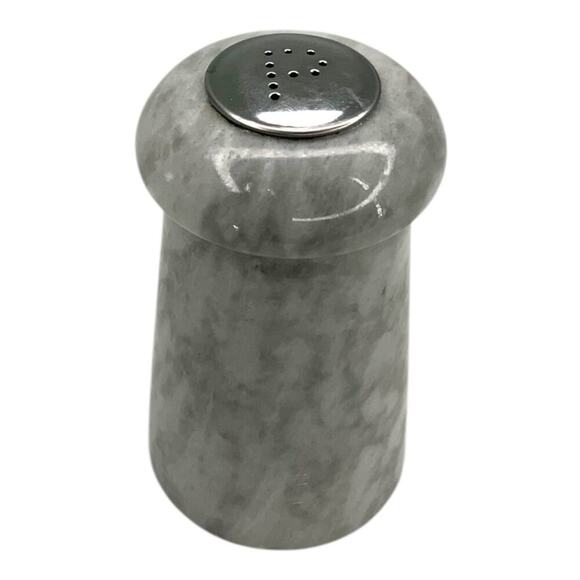 Vintage Good Wood Dark Gray Marble Stone Pepper Shaker - Picture 2 of 3